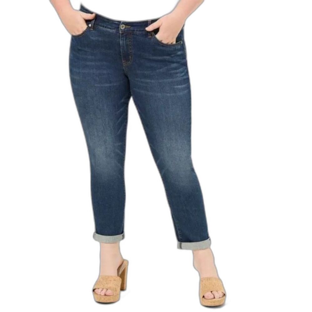 Torrid Women's Blue Denim Mid-Rise Boyfriend Jeans Size 18R